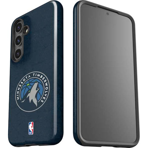 NBA Minnesota Timberwolves Distressed Galaxy S24 Impact Case